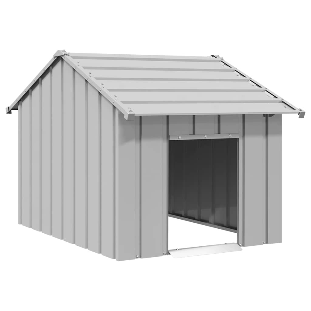 vidaXL 屋根付き犬小屋 83x130x85 cm 亜鉛メッキ鋼｜BONATHIA