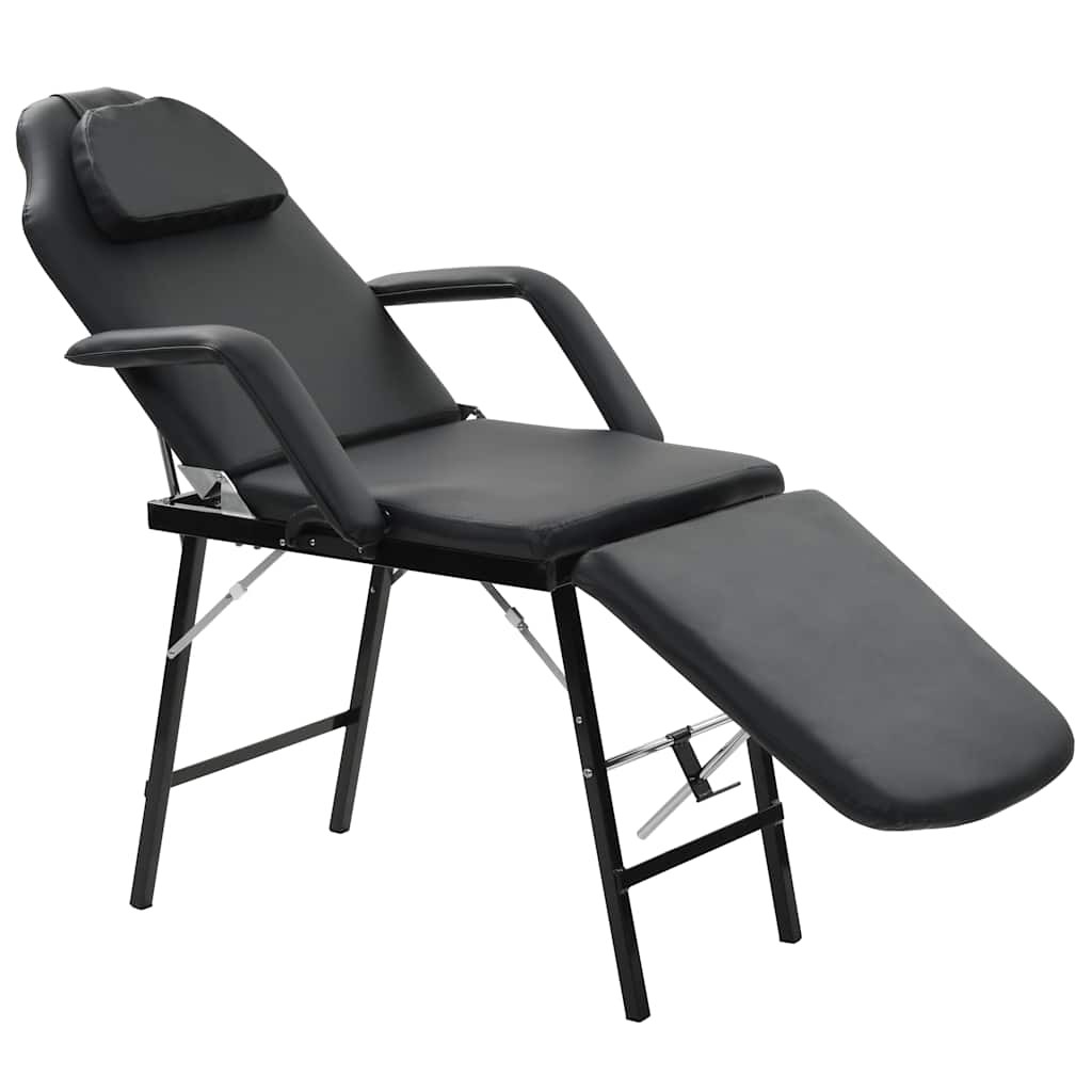 vidaXL 携帯用 フェイシャルエステチェア 合成皮革 185x78x76cm ブラック|BONATHIA