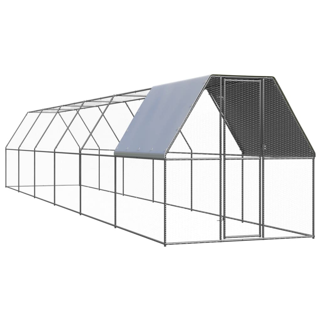 vidaXL 屋外鶏用ケージ 2x12x2m 亜鉛メッキ鋼製|BONATHIA