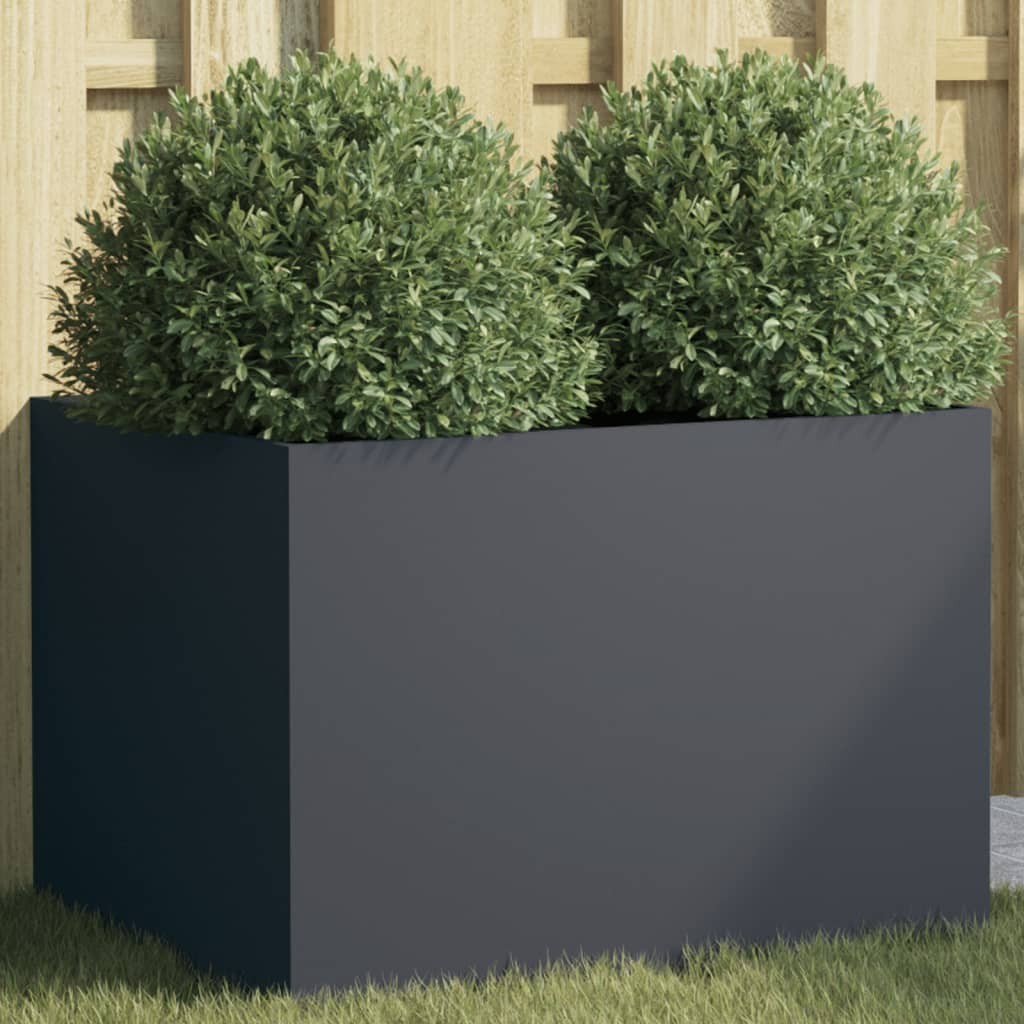 vidaXL プランター アントラシート 62x47x46 cm 冷間圧延鋼｜BONATHIA