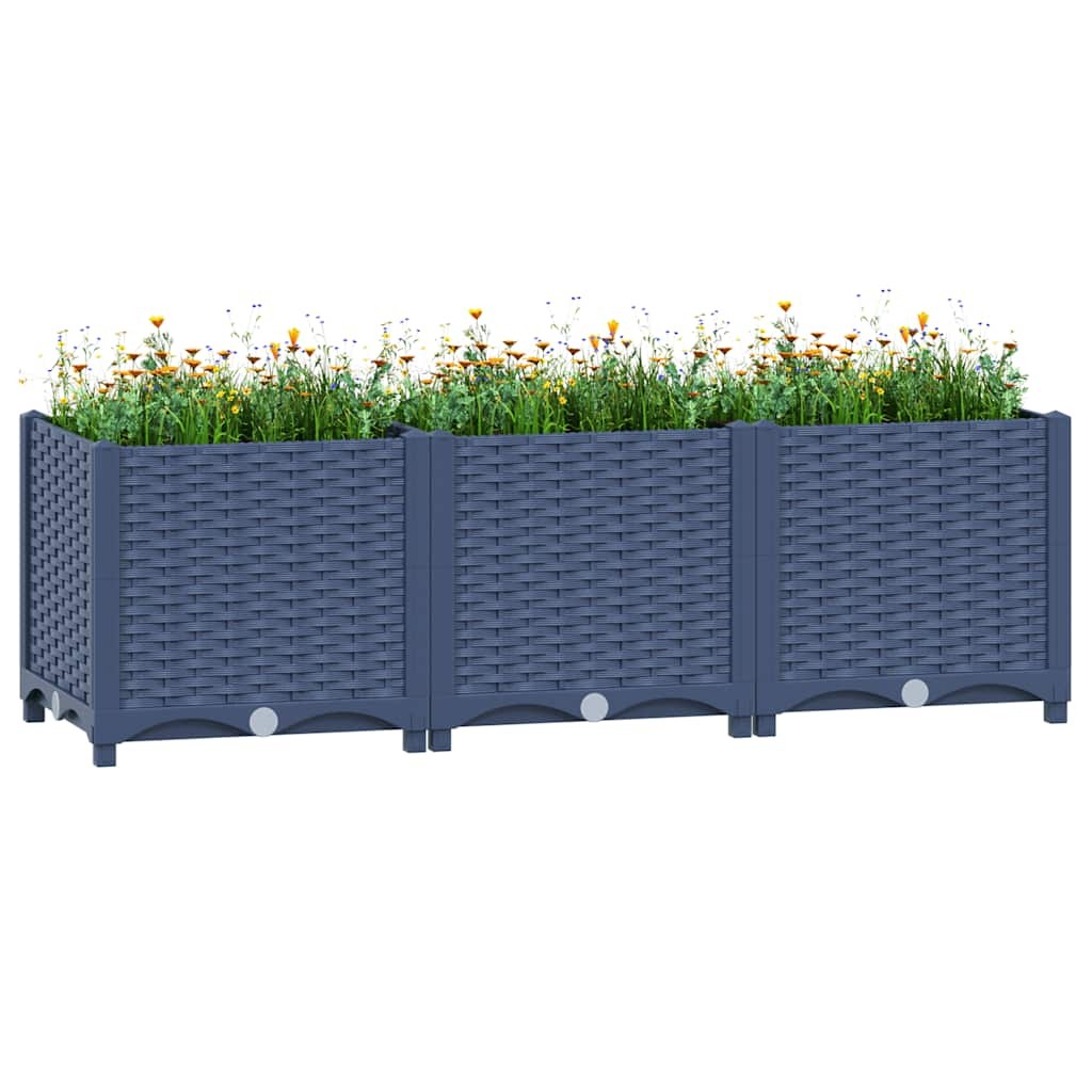 vidaXL レイズドベッド 120x40x38cm ポリプロピレン製｜BONATHIA
