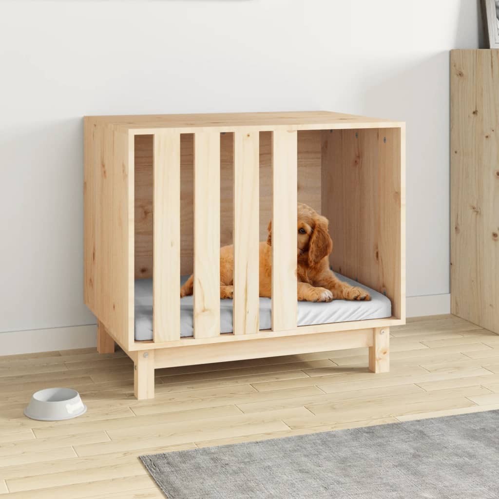 vidaXL ドッグハウス 70x50x62 cm 無垢材 パイン材｜BONATHIA