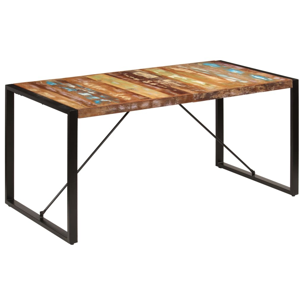 vidaXL ダイニングテーブル 160x80x75cm 無垢の再生木材|BONATHIA