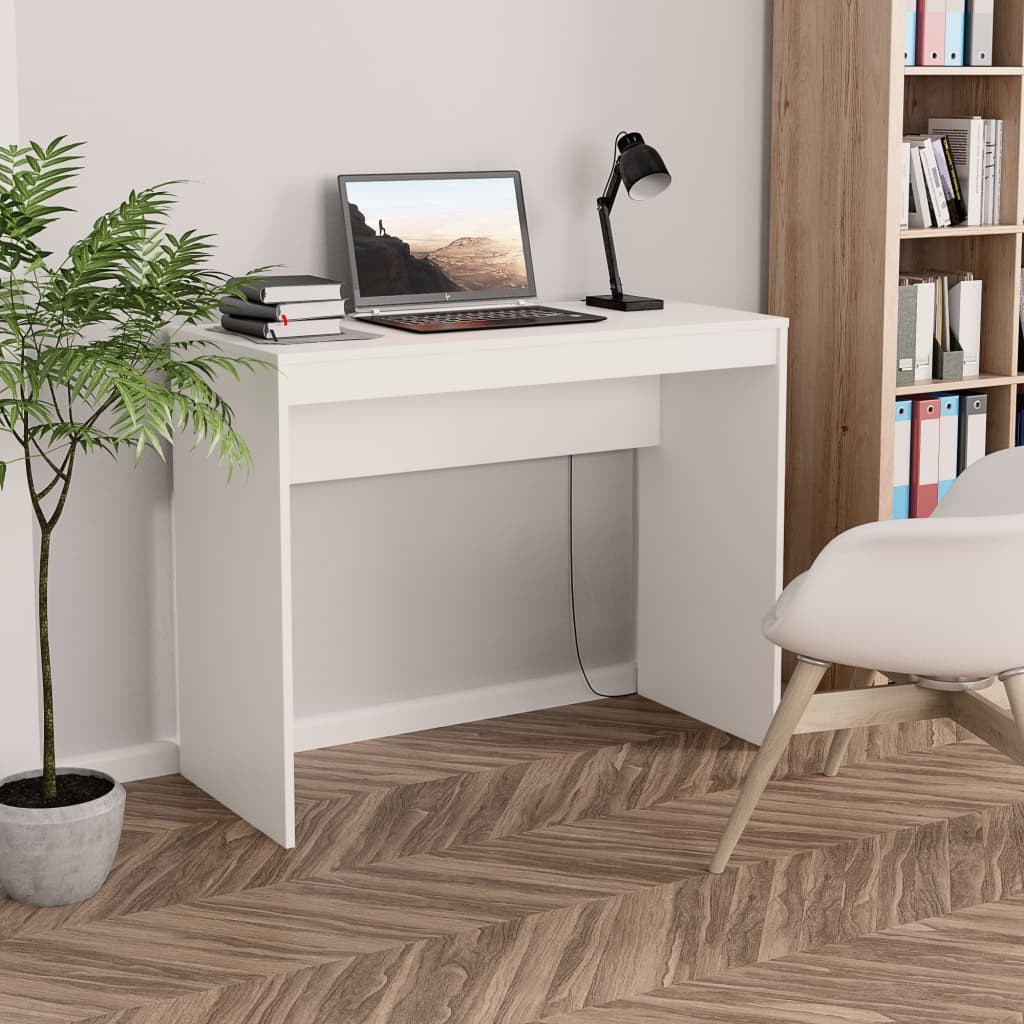 vidaXL デスク ホワイト 90x40x72cm エンジニアリングウッド｜BONATHIA
