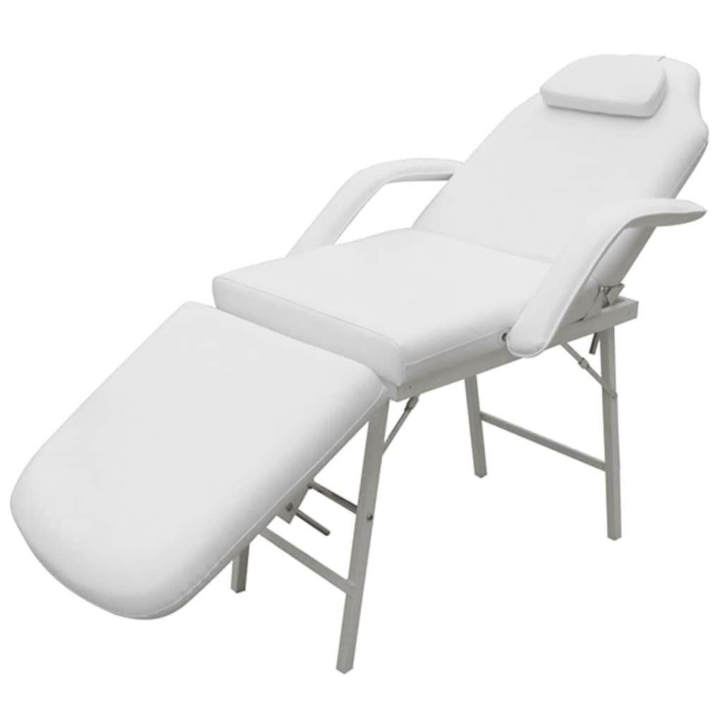vidaXL 携帯用 フェイシャルエステチェア 合成皮革 185x78x76cm ホワイト|BONATHIA