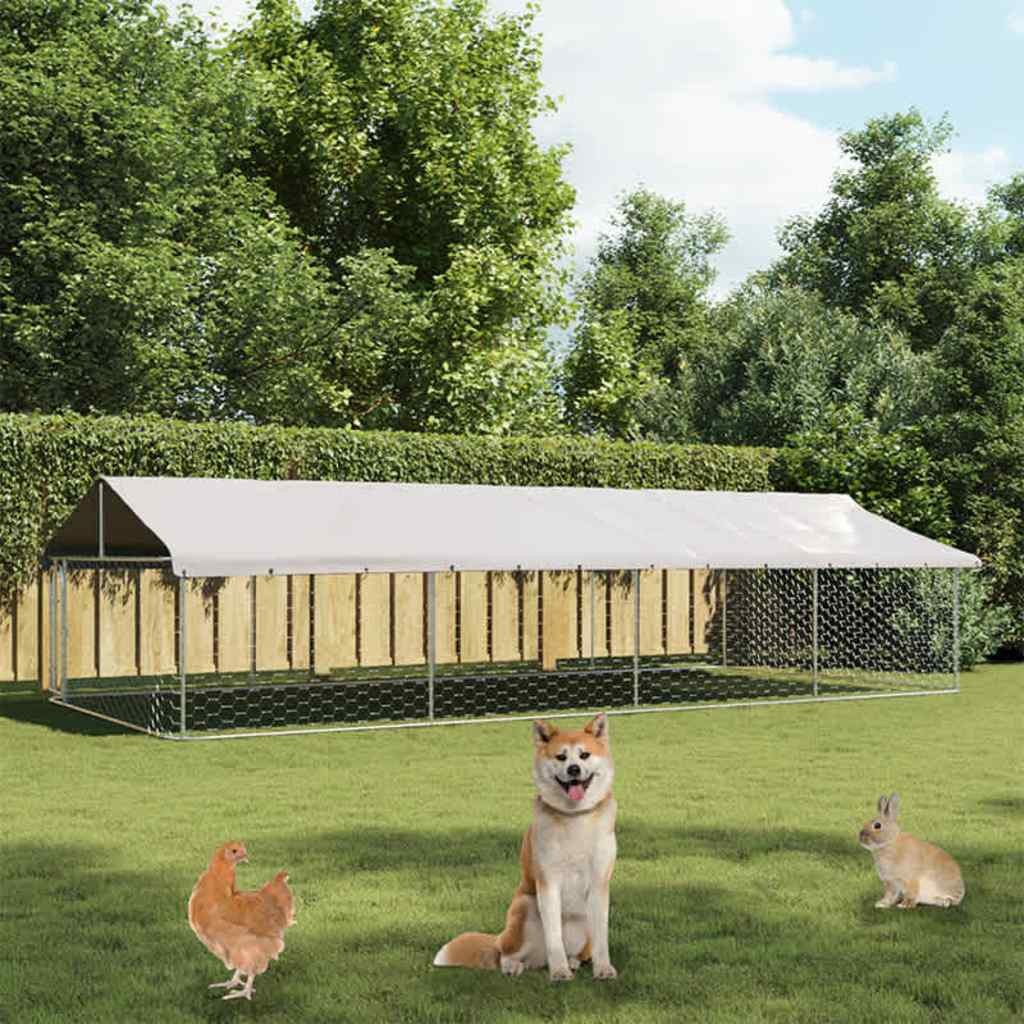 vidaXL 屋外用犬小屋 屋根付き 600x300x150cm｜BONATHIA