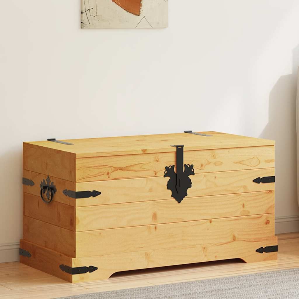 vidaXL 収納チェスト メキシコ産パインウッド コロナシリーズ 91x49.5x47cm｜BONATHIA