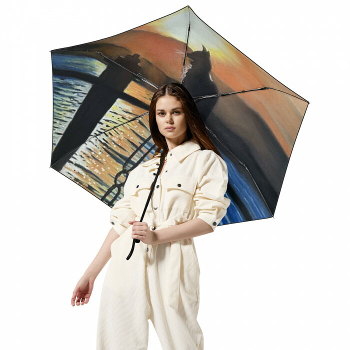 楽天市場】キャットアート 晴雨兼用 折りたたみ傘（傘袋付き）真珠の