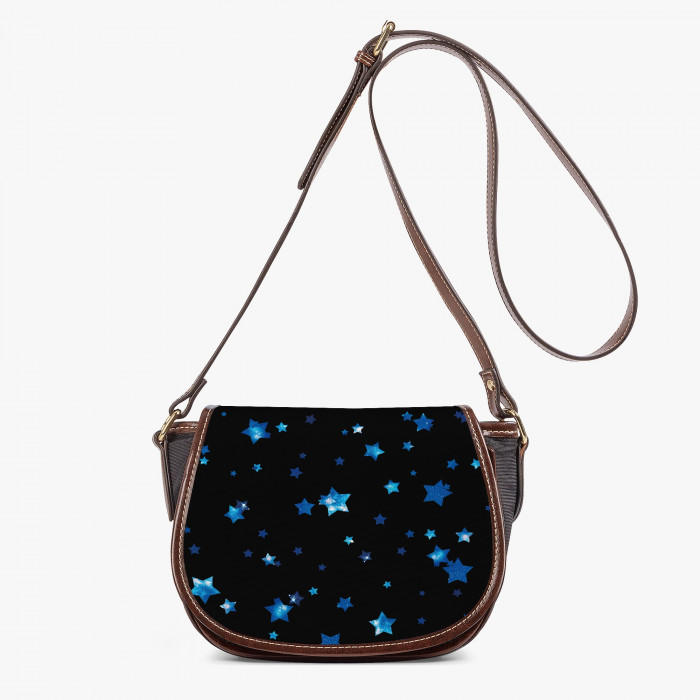 お得なクーポン 送料無料 GalaxyStar B サドルバッグ レディース バッグ 全て 青 黒 星 宇宙柄 galaxy 星型 冴木みやこ ★★★
