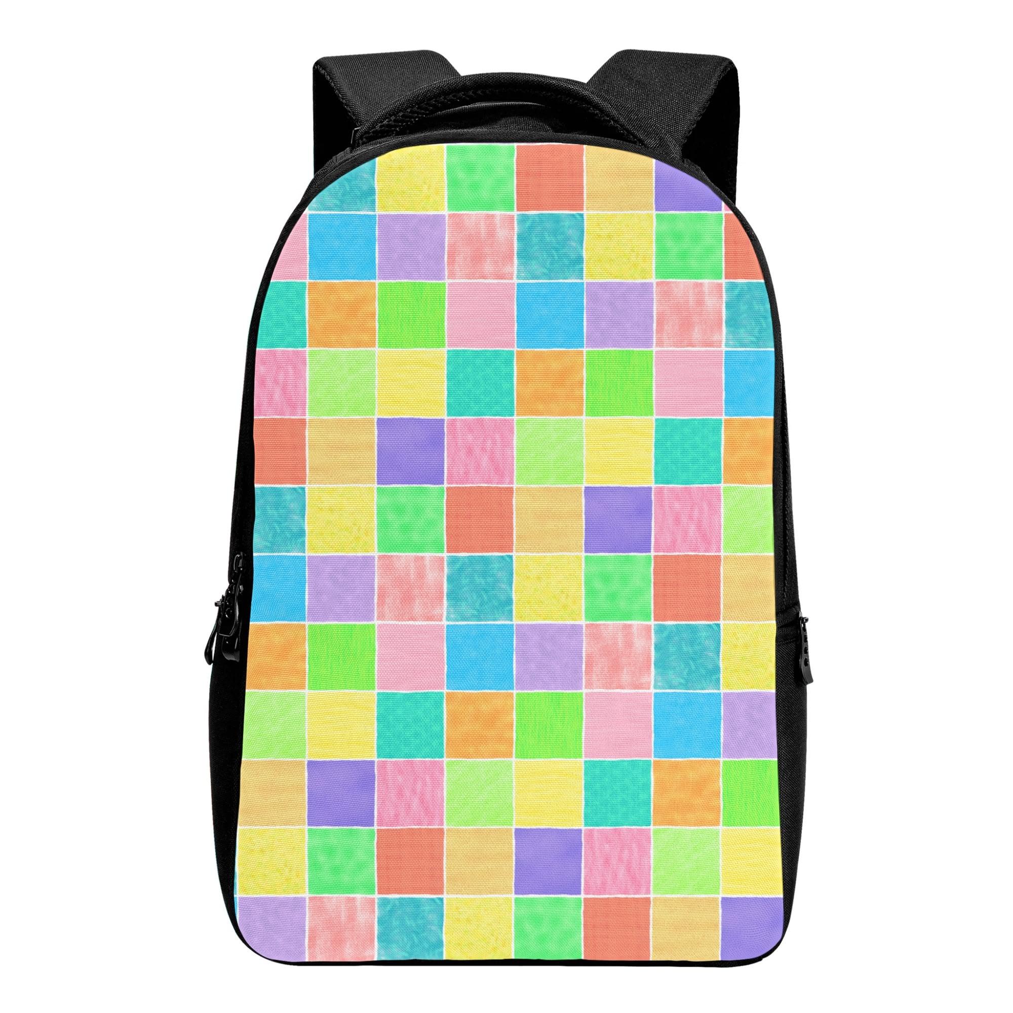 お得なクーポン 送料無料 Colorful Tile【１】 バックパック ユニセックス バッグ アート カラフル ポップ モザイク マルチカラー タイル charamaru ★★★