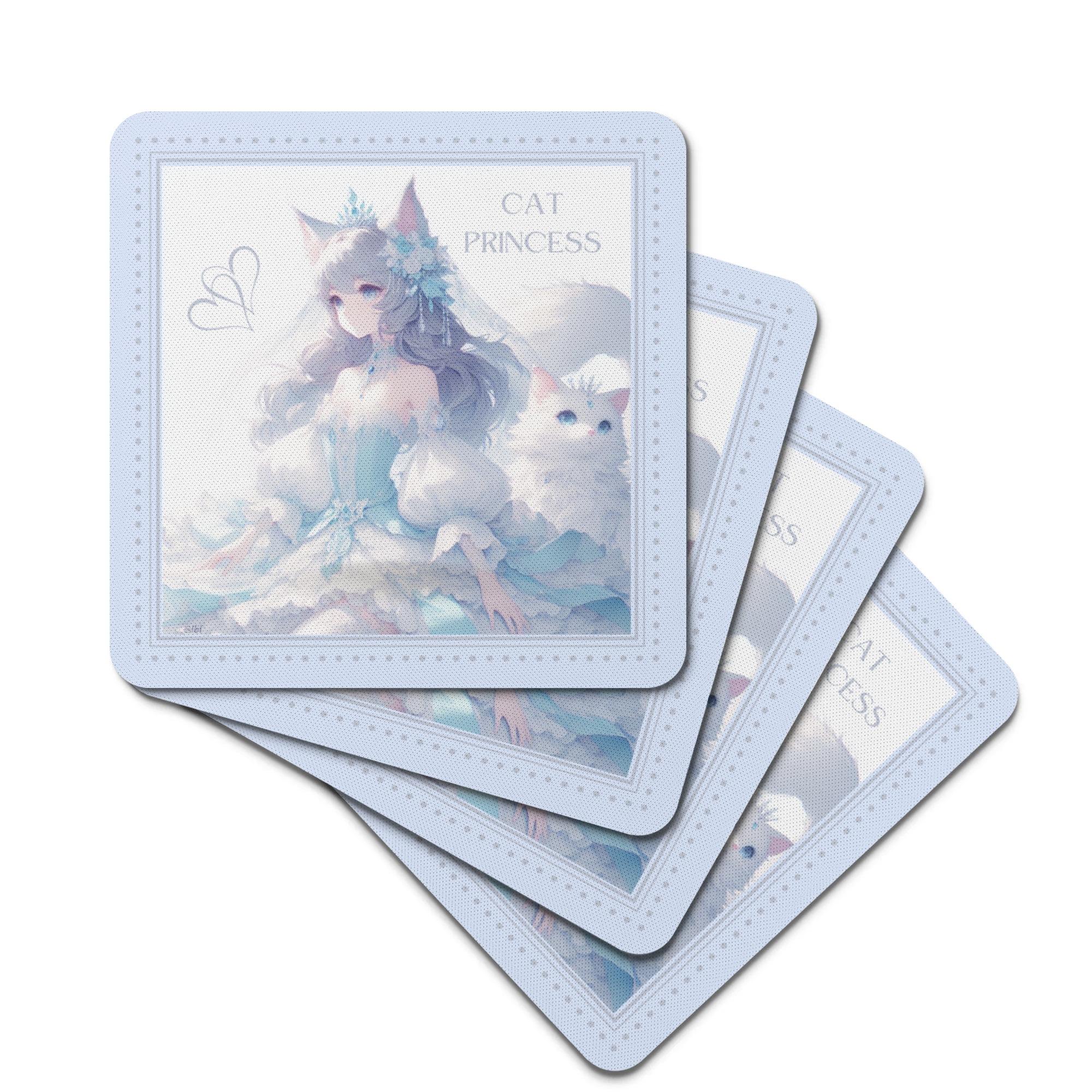 【スーパーSALEクーポン対象商品】 送料無料 CAT PRINSESS パウダーブルー(ラバーコースター) ラバーコースター ユニセックス アクセサリー 動物 猫 猫耳 プリンセス 水色 lbl ★★★画像