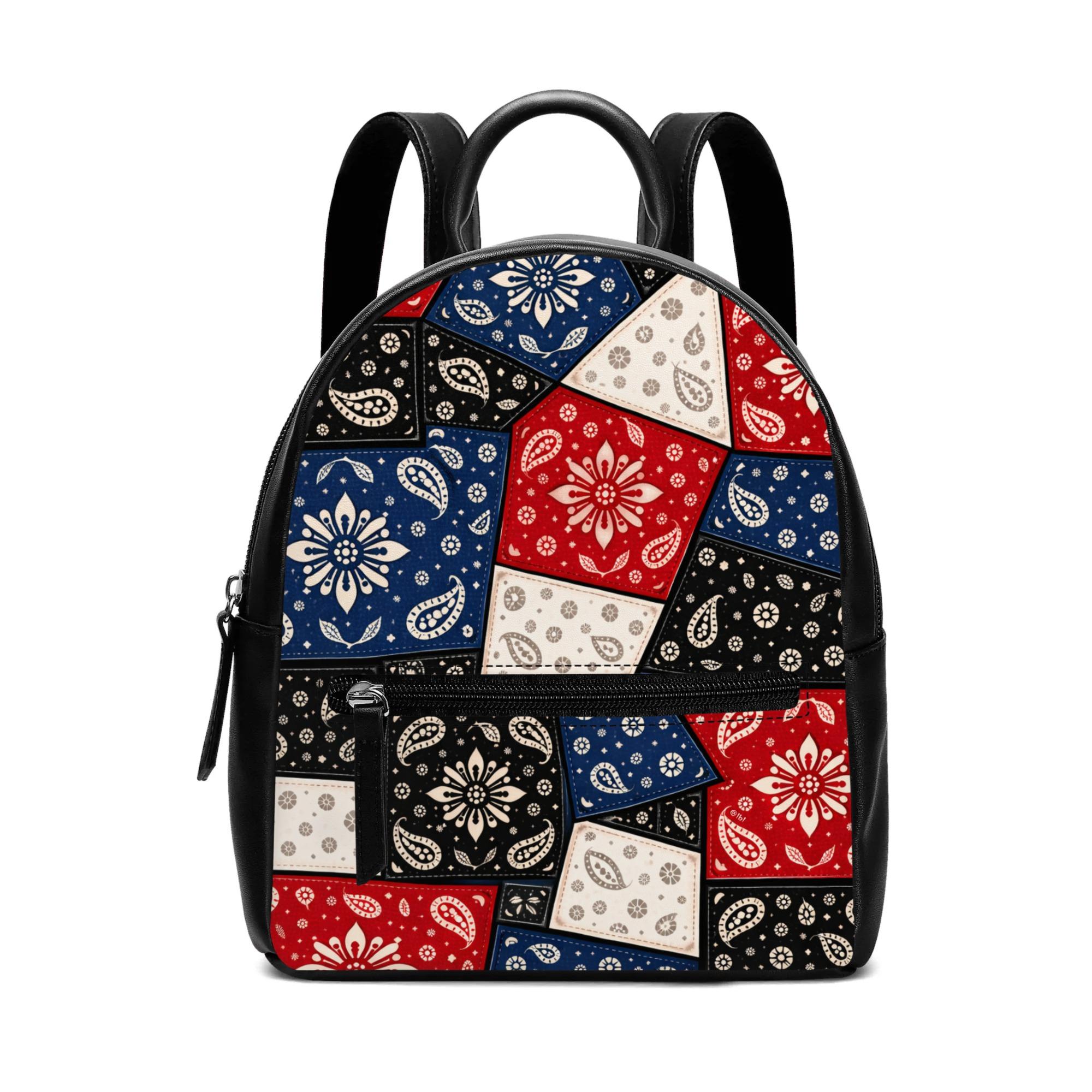 お得なクーポン 送料無料 Bandana Patchwork(PUレザーミニバッグ) PUレザーミニバッグ レディース バッグ 全て #バンダナ柄 #パッチワーク #アメカジ #アメリカン #ヴィンテージ #ストリート #総柄