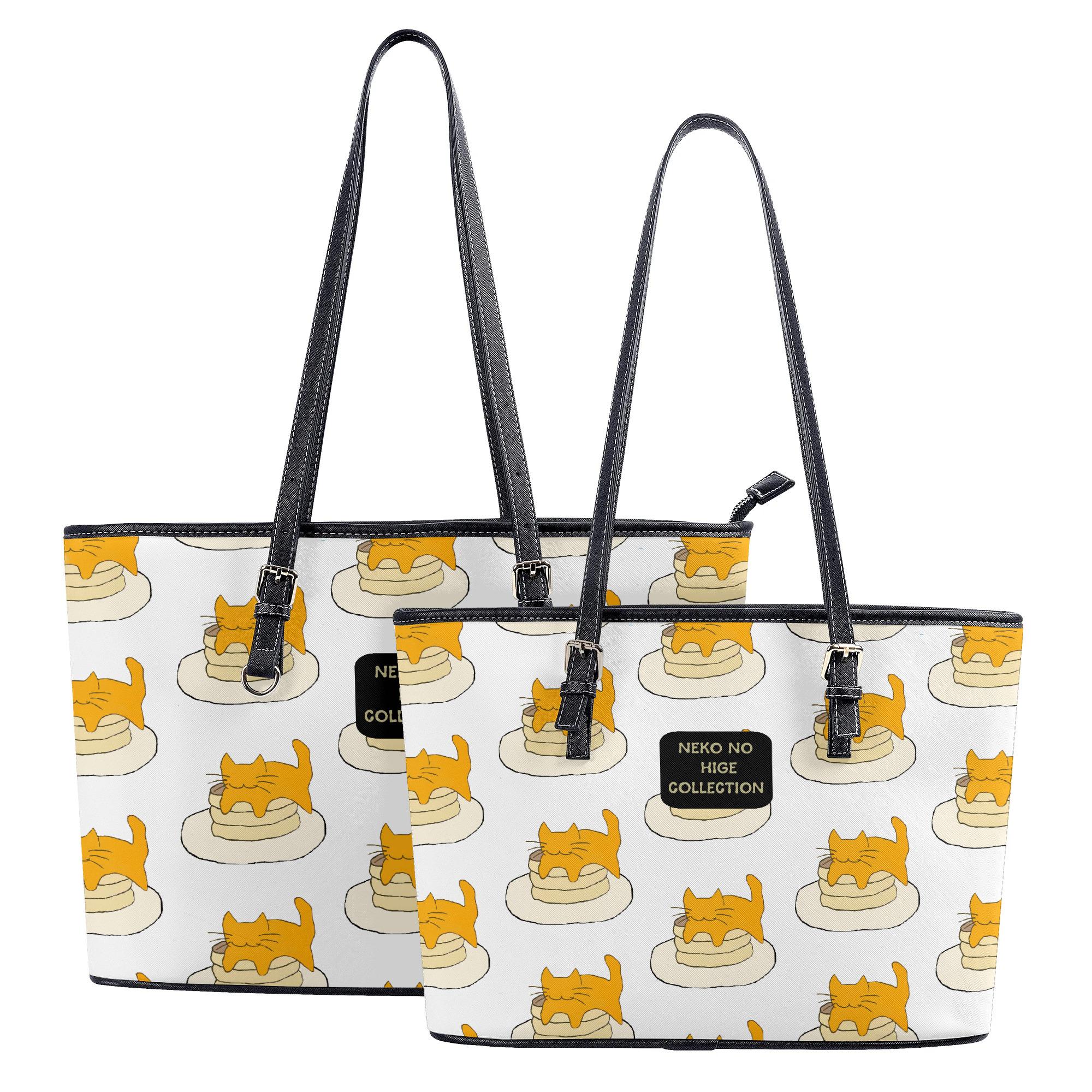 お得なクーポン 送料無料 ねこのひげあつめ。ふわふわともふもふパターン レザートートバッグ レディース バッグ 動物 猫 ねこ モフモフ ポーチ ケース ふわふわ 5,639円