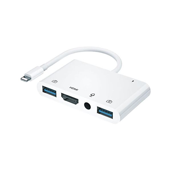 日本トラストテクノロジー マイドックステーション 5-IN-1 iOSポート搭載のiPhoneやiPadの機能を拡張 JTMD-5IN1-L