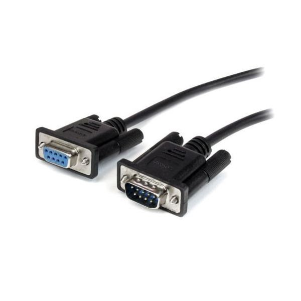 （まとめ） StarTech.com RS-232C ストレートケーブル 1m D-Sub9ピン（オス）-D-Sub9ピン（メス） ブラックMXT1001MBK 1本 【×5セット】