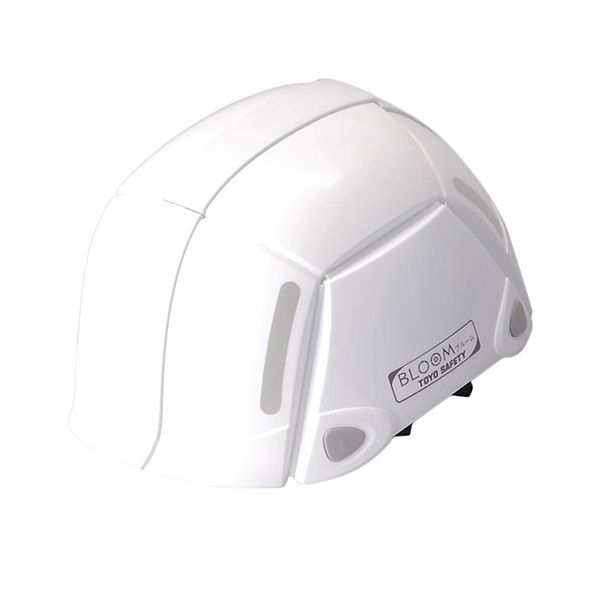 TOYO 折りたたみヘルメットBLOOM ホワイト 収納力も防護力も これひとつ 折りたためるヘルメットで どこでも安心を持ち運び ATC35701