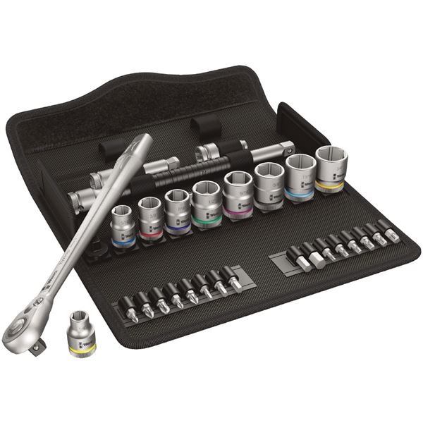 WERA ヴェラ 差込角3/8DR 29点組 サイクロップラチェット ソケット鍵 仕掛ける 004051 手道具 物の具 DIY やり方手道具 御先棒 鍵