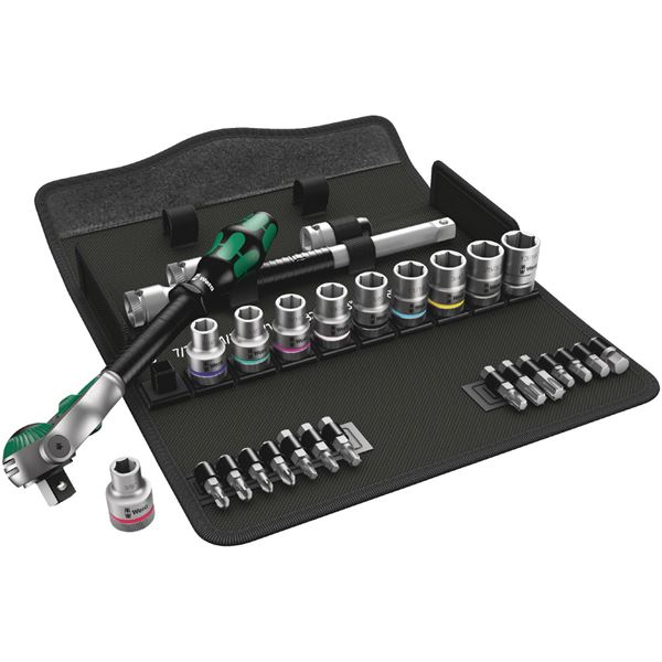 WERA ヴェラ 差込角1/2DR 28点組 ZYKLOP ソケットレンチ セット 004079 工具 ツール DIY 作業工具 道具 レンチ