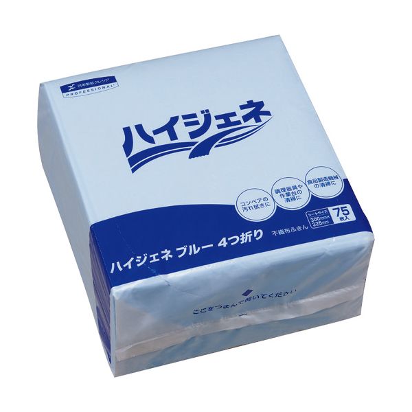 日本製紙クレシア ハイジェネ 青碧 4つ折り 62110 1容れもの（1350枚）
