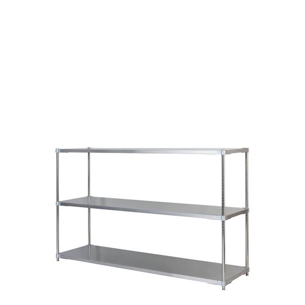 ステンレス シェルフ 60×180cm 3段 H120cm 日本製 耐錆 耐薬性 耐久性 冷蔵 冷凍 高温多湿対応 収納棚 オープンラック 組立式