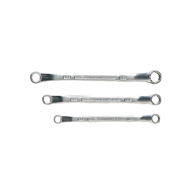 KTC 京都機械工具 45゜ロング メガネレンチ セット 3本組 M253 レンチ 工具 ツール DIY 作業工具