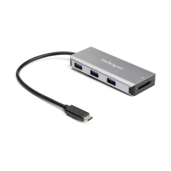 StarTech.com 3ポートUSB Type-Cハブ SDカードリーダー付き 10Gbps 3x USB-A25cmホストケーブル HB31C3ASDMB 1台｜BONATHIA