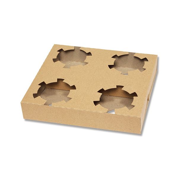 シモジマHEIKO Dカップホルダー 4個用 クラフト #004247900 1セット(200枚:50枚×4パック)|BONATHIA