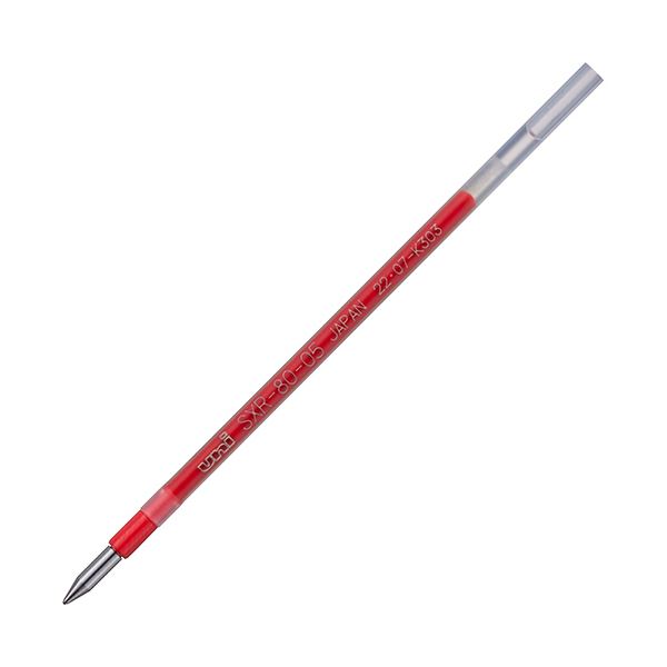 （まとめ） 三菱鉛筆 油性ボールペン替芯紙製包み 0.5粍 赤 ジェット機流れ多色・多役立つこと用 SXR8005K.15 1書き割り（10本） 【×10書き割り】