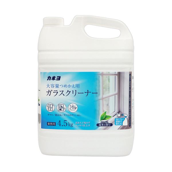 （まとめ） カネヨ石鹸ガラスクリーナー 4.5kg 1本 【×3セット】