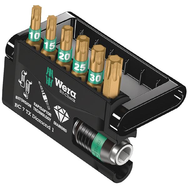 WERA ヴェラ 6点組 差込6.35mm ビットチェック バイトーションダイヤモンドビットセット 057415 工具 ツール DIY 作業工具 道具