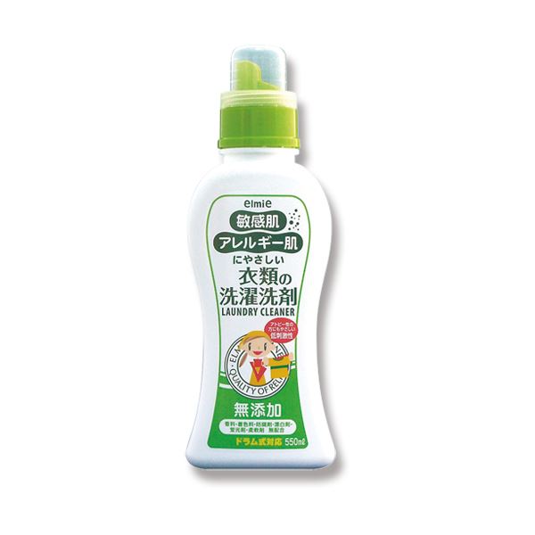 （まとめ） コーセー エルミー敏感肌・アレルギー肌にやさしい衣類の洗濯洗剤 本体 550ml 021663 1本 【×5セット】