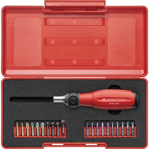 PB SWISS TOOLS ピービースイスツールズ 20本組 ツイはやりっ子 ラチェットドライバーセット 24歯車 38510.R-30Set