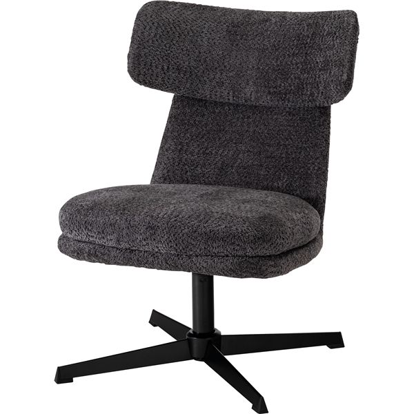 ラウンジチェア ダークグレー （約W55×D68×H80×SH40cm） 組立式