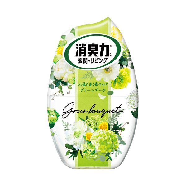 （まとめ） エステーお部屋の消臭力 グリーンブーケ 400mL 1セット（3個） 【×5セット】