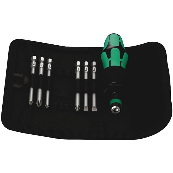 WERA ヴェラ 7点組 差込6.35mm Kraftform 差替え式 ドライバー ビットセット 059298 工具 ツール DIY 作業工具 道具｜BONATHIA