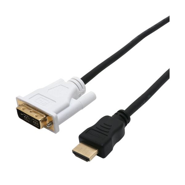 （まとめ） ナカバヤシ ミヨシHDMIオス - DVI-D-D18+1ピン オス シングルリンク対応 2m ブラック VDH-20／BK 1本 【×3セット】