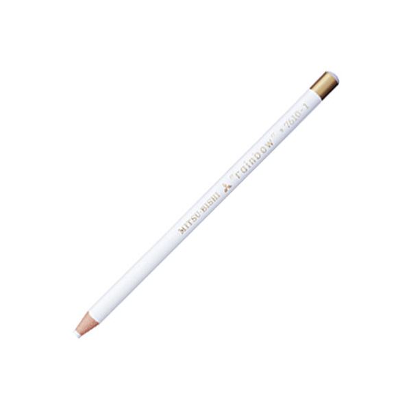 （まとめ） 三菱鉛筆色鉛筆7610（水性ダーマトグラフ） 白 K7610.1 1ダース（12本） 【×3セット】