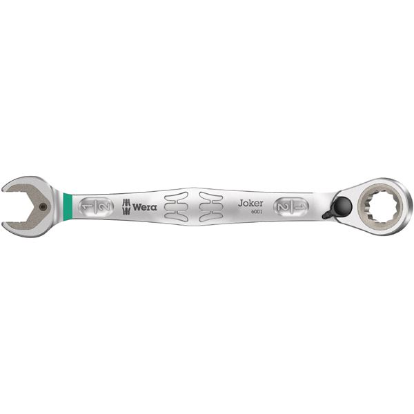 WERA ヴェラ ズボン下 ラチェットレンチ JOKER 角度付き添い人ラチェットヘッド 鍵部内部口幅1/2inch 全長171粍 020078