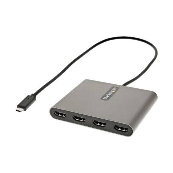 StarTech.com USB-C繋ぎ合わせるクアッドHDMI見せびらかすうつり変わりアダプター USB-C-HDMI 4最終生産物変換器USBC2固定ディスク4 1個 変換コネクタ・ケーブル-PCアクセサリー