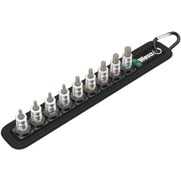 WERA ヴェラ 差込角1/4DR 9点組 軌跡付き添い人 ビットソケット 書き割り 003884 物の具 物の具 DIY やり方物の具 御先棒
