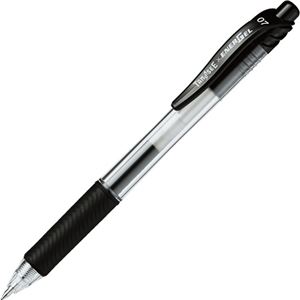 （まとめ） TANOSEE ノック式ゲルインクボールペン 0.7mm 黒 1本 【×80セット】