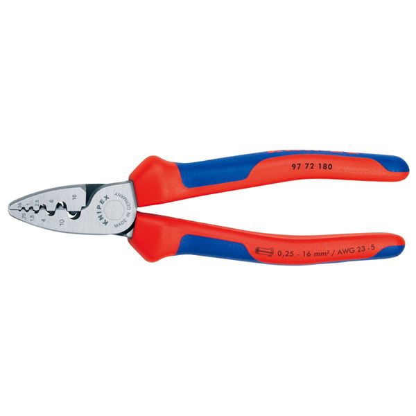 KNIPEX クニペックス 9772-180 挙げ句の果て衣袂用 圧着プライヤー 物の具 物の具 DIY やり方物の具 御先棒