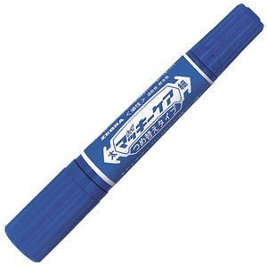 (まとめ) ゼブラ 油性マーカー ハイマッキーケア つめ替えタイプ 太字+細字 青 YYT5-BL 1本 【×40セット】