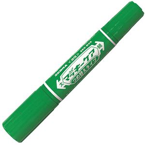 (まとめ) ゼブラ 油性マーカー ハイマッキーケア つめ替えタイプ 太字+細字 緑 YYT5-G 1本 【×40セット】