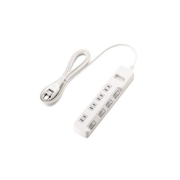 (まとめ)エレコム 個別スイッチ付省エネタップ T-E5A-2430WH【×3セット】|BONATHIA