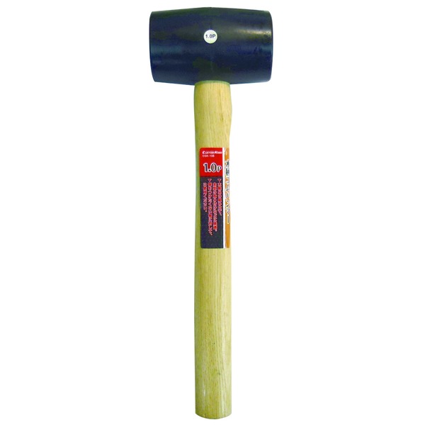 （まとめ）CSK 木柄天然ゴム金鎚(かなづち/飛騨工物の具) 1.0P CGK-10B 黒いこと(黒) 〔お役目用/身寄り用/DIY/日曜日飛騨工〕【×50書き割り】