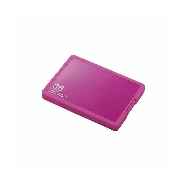 （まとめ）エレコム SD／microSD歌留多容れもの（可塑性物質手合い） CMC-SDCPP36PN【×5書き割り】