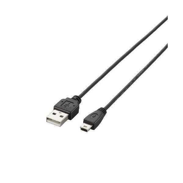 (まとめ)エレコム 極細USB2.0ケーブル(mini-Bタイプ) U2C-MXN05BK【&times;5セット】｜BONATHIA