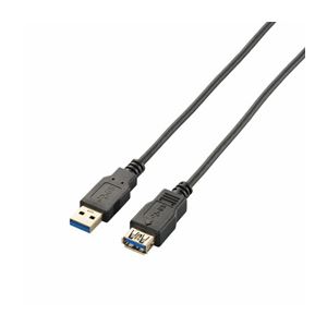(まとめ)エレコム 極細USB3.0延長ケーブル(A-A) USB3-EX20BK【&times;3セット】｜BONATHIA