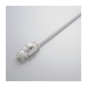 (まとめ)エレコム Gigabit やわらかローカルエリアネットワーク有線テレビ(Cat6判定基準) LD-GPY/WH5【×5書き割り】